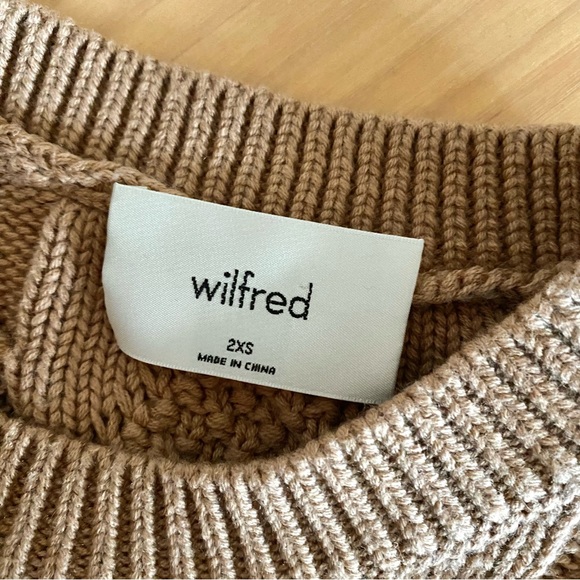 Aritzia Wilfred alps sweater vest gold camel tan - Picture 7 of 9